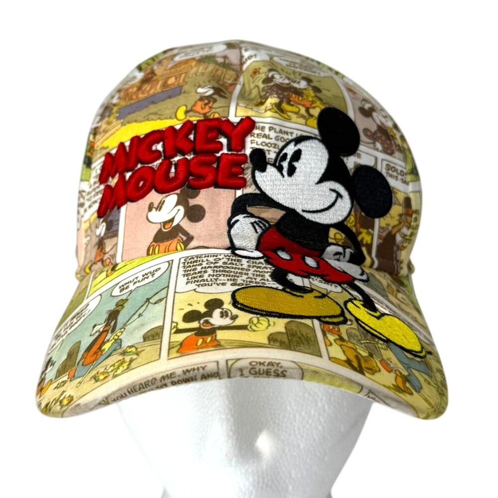Disney Embroidered Mickey Mouse Comic Strip Hat Adjustable OS Fits Most Adult